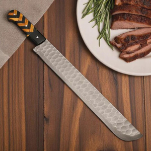 Brisket Knife Damascus Steel Sheath Razor Sharp <b>BBQ</b> Meat Cutting Knife Full Tang Ergonomic Handle Design Kitchen Knives - Product Image 5