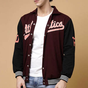 Veste universitaire pour hommes avec logo personnalisé pour hommes Chenille Patch Streetwear Veste de baseball en cuir pour hommes - Product Image 1