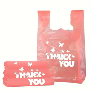 HDPE/LDPE Camiseta Bolsa Vegetal Supermercado Bolsa de compras Color personalizado Impreso Bolsa de embalaje - Product Image 1