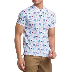 Sublimación informal de manga corta para hombre de verano para Polo transpirable Terry tela impresa para ropa de calle directa de fábrica - Product Image 3