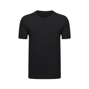 T-shirts de sport pour hommes grande taille en molleton 100% coton imprimé en relief à col rond, couleur unie personnalisable, vente en gros - Product Image 3