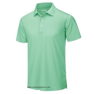 Vente en gros 100% coton T-shirts polo pour hommes, doux, respirant, court brodé, impression personnalisée, prix du maillot grande taille - Product Image 4