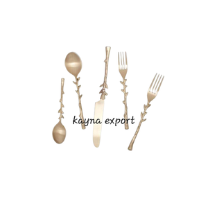 Ensemble de couverts de cuisine artisanal moderne, manche en acier inoxydable de qualité supérieure, couverts polis miroir, cuillères, fourchettes, couteaux, ensemble de fête - Product Image 1