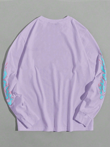 T-shirt à manches longues pour homme, nouvelle mode, coton de qualité, coupe ample, col rond, vêtements d'hiver, t-shirts à manches longues personnalisés - Product Image 2