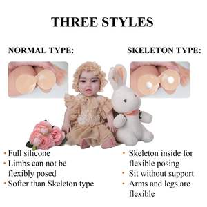 Realista 1:1 17,7 "45cm silicona <span class=keywords><strong>Reborn</strong></span> bebé niña cuerpo completo silicona bebé Real recién nacido niña 2,6 kg - Product Image 5