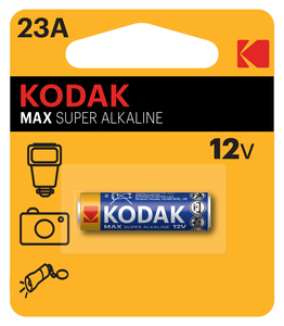 1 pezzo. Batteria Alcalina Kodak Max Super 12V 23A per Telecomandi e Fotocamere, Confezione Blister (Kodak 30636057) - Product Image 1