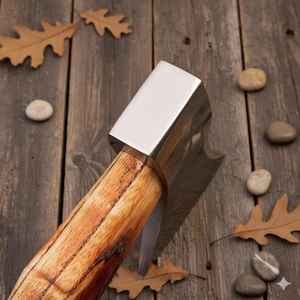 Custom Handmade Forged <b>Viking</b> Bearded <b>Axe</b>-High Carbon Steel Hatchet Premium High Quality with Wooden Handle & Leather Sheath - Product Image 4