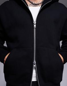 Nueva Llegada, Sudaderas con Capucha y Cremallera para Hombre, 100% Algodón, Ropa Holgada de Estilo Urbano para Otoño, Servicio OEM, Sudadera con Capucha - Product Image 4