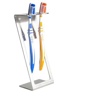 Porte-brosse à dents en métal durable conçu pour un rangement hygiénique des brosses à dents dans les salles de bain à domicile - Product Image 1