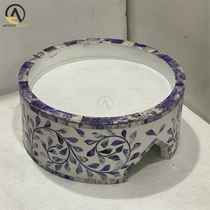 Handmade Bone Inlay Design Wood Cake Serving Stand Trending Decorative Cake <b>Tools</b> - Product Image 2