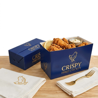Boîtes à poulet frit personnalisées, conformes aux normes alimentaires, emballages jetables pour la restauration rapide, pour hamburgers, frites, boîtes à emporter en papier avec logo