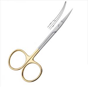 Tijeras Iris de Acero Inoxidable Quirúrgico, Puntas Finas y Afiladas, Herramienta de Corte de Precisión, Ideal para Uso Oftalmológico, Clínico Dental y Médico - Product Image 1