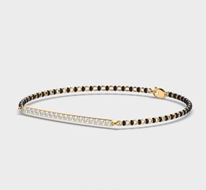 Pulsera Mangalsutra con Diamante Redondo de Corte Brillante Cultivado en Laboratorio, Certificado por IGI, en Oro Amarillo/Blanco/Rosa de 9K - Product Image 6