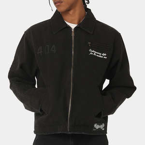 เสื้อแจ็คเก็ตเดนิมวินเทจทรงบอยเฟรนด์สีพื้นปักโลโก้ตามสั่งสำหรับผู้ชายสไตล์สตรีทแวร์ฤดูหนาว - Product Image 6