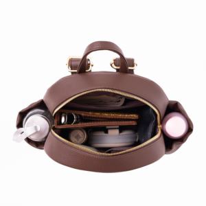 Mochila Moderna para Mujer Premium con Cierre de Cremallera en Cuero Sintético y Croco, y Bolsillos Organizados en el Interior y Exterior - Blanca - Product Image 5