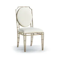 Glamour de l'heure dorée : Fauteuil à dossier ovale en bouclette