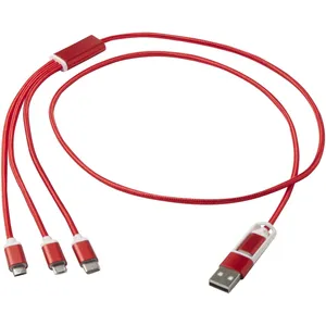 Versatile 5-1 Promotional USB Gadget Recycled Aluminum <b>Charging</b> <b>Cable</b> - Product Image 1