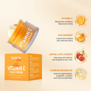 C vitamini yüz kremi özel etiket organik antioksidan nemlendirici beyazlatma akne rölyef aydınlatma koyu noktalar yüz kremi - Product Image 3