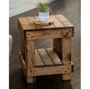Decorative design wooden end <b>table</b> beside <b>sofa</b> decorative vase <b>table</b> for home furniture living room bedroom office decoration - Product Image 3