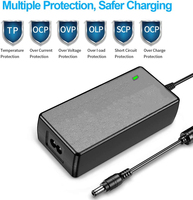 Adaptateur secteur de bureau KSPOWER 12V 5A 60W, convertisseur AC/DC, certification CUL/CE, protection OVP/OCP, 100% matériau PC, prise