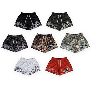 Camiseta con estampado sin etiqueta, deportes, gimnasio, calentamiento básico, venta al por mayor, pantalones cortos de baloncesto para hombre con logotipo recortado en blanco - Product Image 6