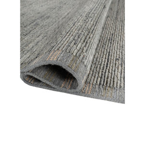 Tapis en laine tissés à la main vertes à motifs abstraits rayés pour la maison, la chambre, le salon et le couloir - Hwl-294 - Product Image 2