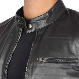 Veste en cuir pour homme, facile à nettoyer, durable, respirante, entièrement personnalisable, anti-plis, pour un usage décontracté. - Product Image 3