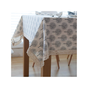 Recyclable 100% Cotton Embroidered Round Grey <b>Table</b> <b>Cloth</b> 60x90 Inches Machine Washable Quick Dry Perfect For Cozy Gatherings - Product Image 2