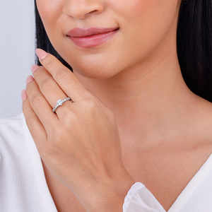 Bague en argent avec breloque et diamant - Product Image 4