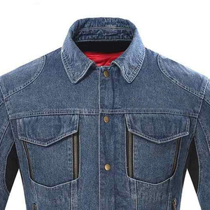 Veste en jean pour homme, design OEM personnalisé, confortable et durable, col montant, coupe régulière, veste en jean pour homme pour l'hiver en plein air - Product Image 4