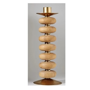 Candelero de madera y metal en espiral con excelente mano de obra para una decoración elegante y fabulosa para el hogar y la villa - Product Image 6