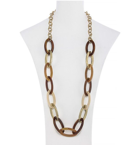 Collar de cuerno de buey de búfalo ecológico Natural hecho a mano indio para mujer estilo de cadenas religiosas con perla para regalos de bodas - Product Image 1