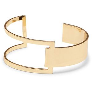 Brazalete Abierto de Latón Chapado en Oro, Diseño Tradicional Antiguo con Textura Inspirada en la Escultura Moderna China para Hombres y Mujeres - Product Image 5