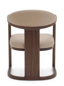 Modern Solid Wood Dining Chair with Leather Upholstery <b>Beige</b> Frame <b>Armchair</b> for Home Furniture Dining Room & Hotel Restaurant - Product Image 3