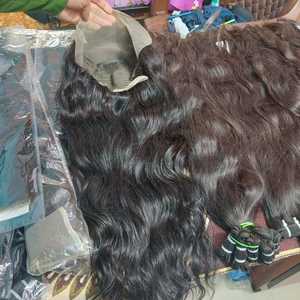 Proveedor de Cabello Indio de Primera Calidad, 100% Cutícula Alineada, Suave, Duradera, Ondulada, Lisa, Pelucas con Frente de Encaje, Estilo Natural - Product Image 3