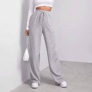 Nuevos pantalones de chándal para mujer de calidad superior, pantalones con cordón elástico y logotipo para entrenamiento, correr, Yoga, pantalones de algodón para mujer - Product Image 2