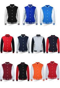 Blousons universitaires unisexes personnalisés pour homme, grandes tailles, manteaux décontractés à boutons, vente en gros, blousons universitaires en toile avec logo de designer - Product Image 3