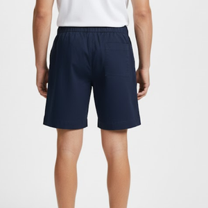 <b>Navy</b> Shade Casual <b>Shorts</b> 97% Cotton 3% Spandex Comfortable Garment Dyed Bottom Wear Mid Drawstring OEM Service Available 245 GSM - Product Image 2