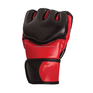 Guantes de Boxeo MMA de Cuero Personalizados, Transpirables, Ecológicos, con Cierre de Gancho y Bucle Ajustable, Ligeros, de Medio Dedo, Antideslizantes, para Entrenamiento - Product Image 2