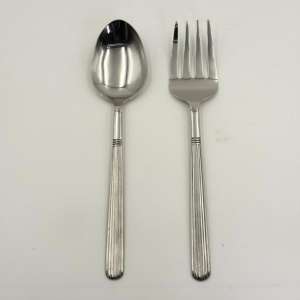 Juego de Servidores de Ensalada de Acero Inoxidable con Acabado Pulido Natural, Diseño Moderno y Lujoso, Apto para Lavavajillas, Herramientas para Ensalada para el Hogar a Bajo Precio - Product Image 1