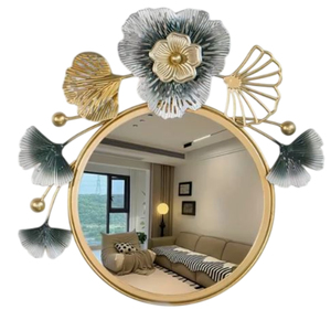 Miroir mural en fer métal de qualité exclusive Nouveau design élégant Miroir mural décoratif pour la maison Art mural Miroir de décoration de mariage à vendre - Product Image 4