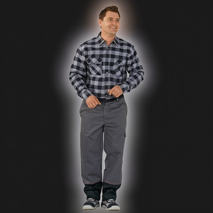 Weld <b>Shield</b> Size 48 <b>Protective</b> Trousers Grey/Black Color for Welding & Soldering Supplies - Product Image 3