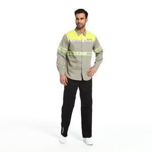 Camisa de Trabajo de Seguridad para Hombre, de Alta Visibilidad, Reflectante, de Manga Larga, de Algodón, Resistente al Fuego, Anti-UV, Antiestática e Impermeable - Product Image 2