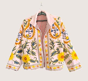 เสื้อคลุมผ้าฝ้ายปักลายดอกไม้สำหรับผู้หญิงไซส์ใหญ่ สไตล์โบฮีเมียน แขนยาว ใส่สบายๆ สำหรับฤดูใบไม้ผลิ - Product Image 2