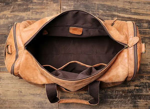 2025 Custom Low MOQ Recycle Vegan <b>Leather</b> <b>Men</b> Duffel <b>Bag</b> for Women <b>Overnight</b> Travel - Product Image 5