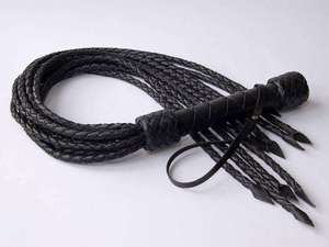 Flogger Cat BDSM relation Leather flogger Black flogger - Product Image 2