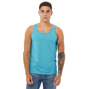 Débardeur en toile pour homme, style urbain, respirant, en jersey, coupe moderne, col arrondi, 3480 - Product Image 1