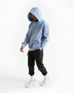 Sudadera de Alta Calidad para Hombre, Estilo Urbano Otoñal, 480gsm Poliéster/Algodón, Estampado Serigrafiado, Bordado, Hombros Caídos, Sin Cordones - Product Image 1