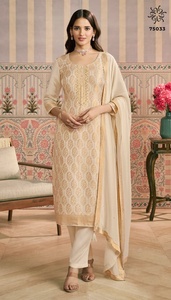 Jacquard a fuego lento de buena calidad con trabajo manual Salwar Suit Woman Fashion Fabricante y proveedor de India - Product Image 2