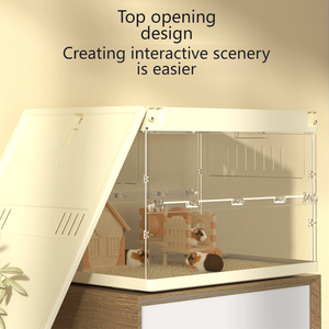 <b>Large</b> Flat Top Doorless Luxury Modern Hamster Cage with Warm Plastic Tray Pallet Type Includes Cage - Product Image 4